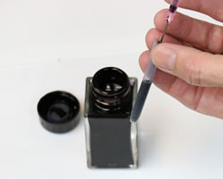 How to refill a fountain pen ink cartridge ink cartridge with syringe