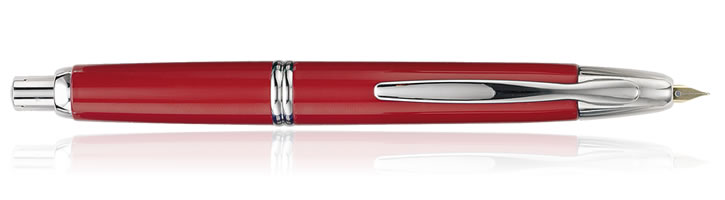 Pilot Vanishing Point Collection Fountain Pens in Red / Rhodium
