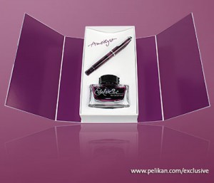 Pelikan Special Edition M205 Amethyst Fountain Pen with ink