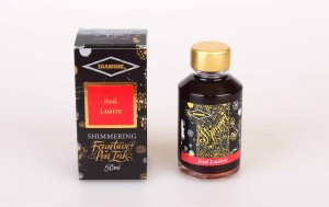 Diamine Shimmering Fountain Pen Ink Red Lustre