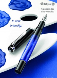 Pelikan 205 Blue Marbled Fountain Pen