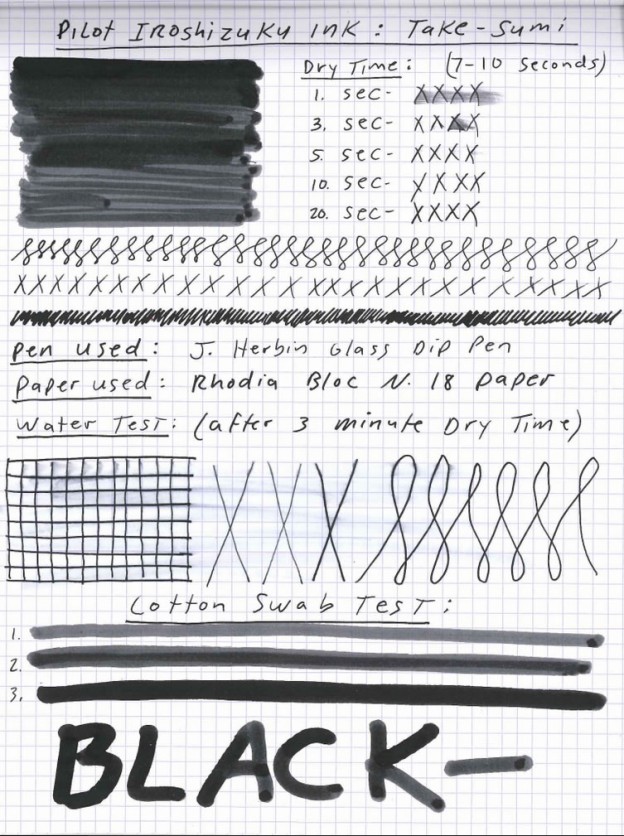 Pilot Iroshizuku Take Sumi Ink Review Pen Chalet