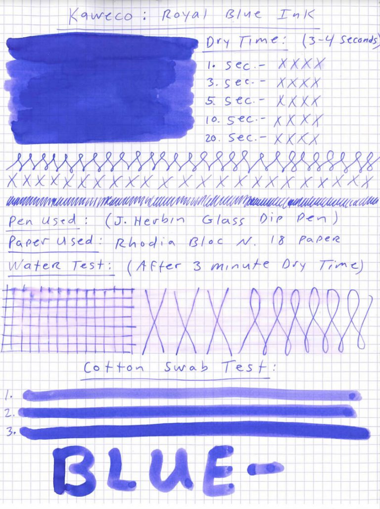 Kaweco Royal Blue Ink Review & Giveaway! Pen Chalet