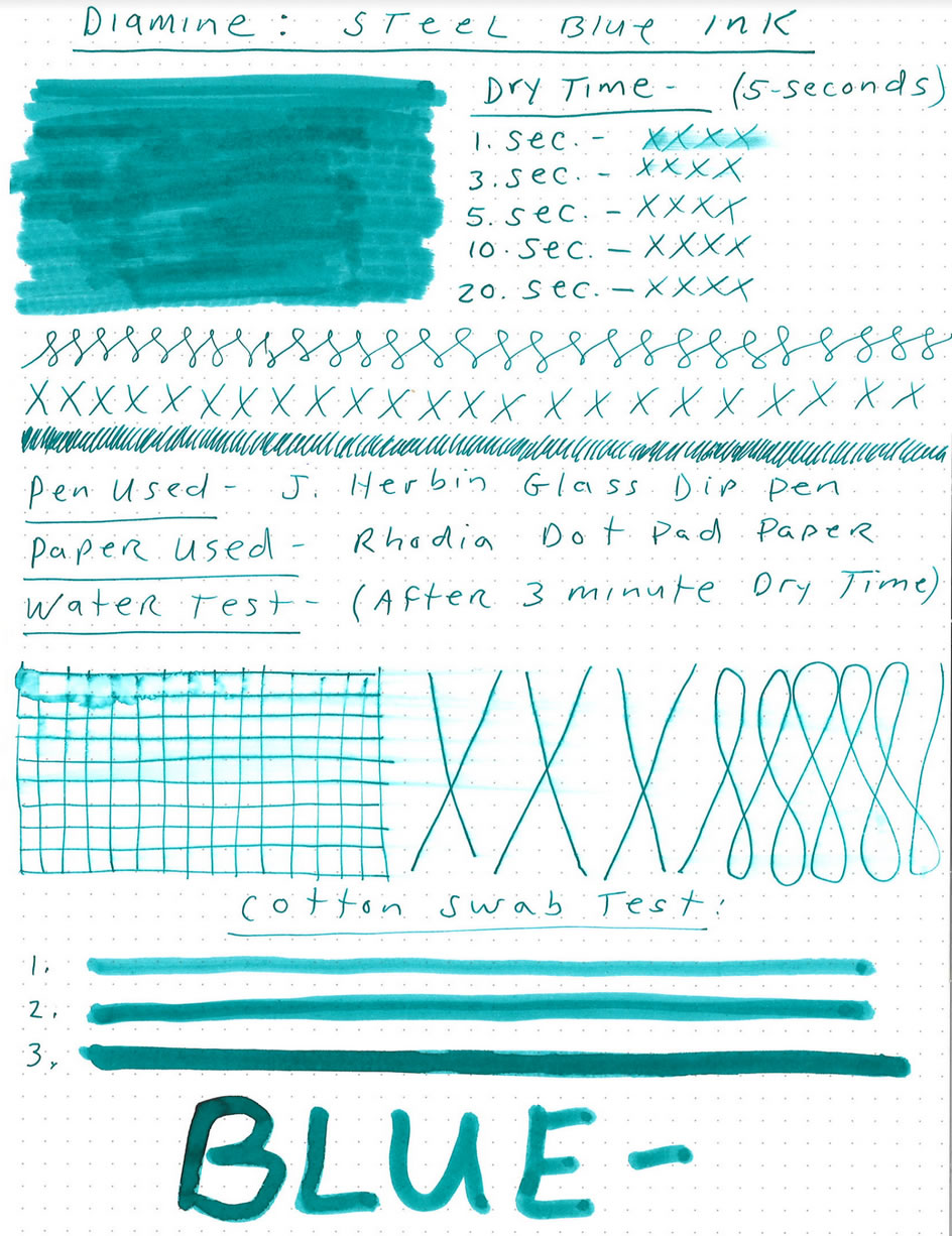 Diamine Steel Blue Ink Review