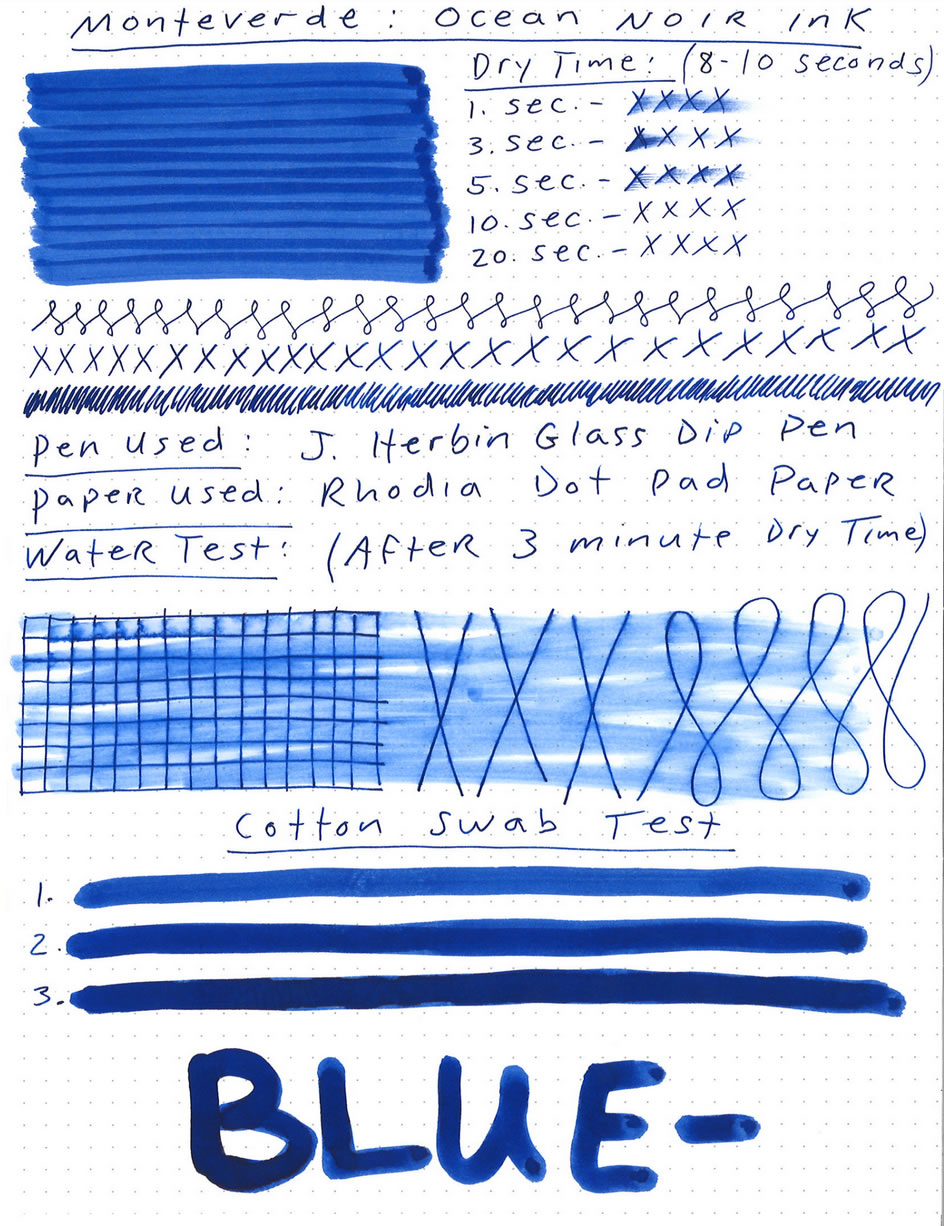 Monteverde Ocean Noir Ink Review & Giveaway! - Pen Chalet