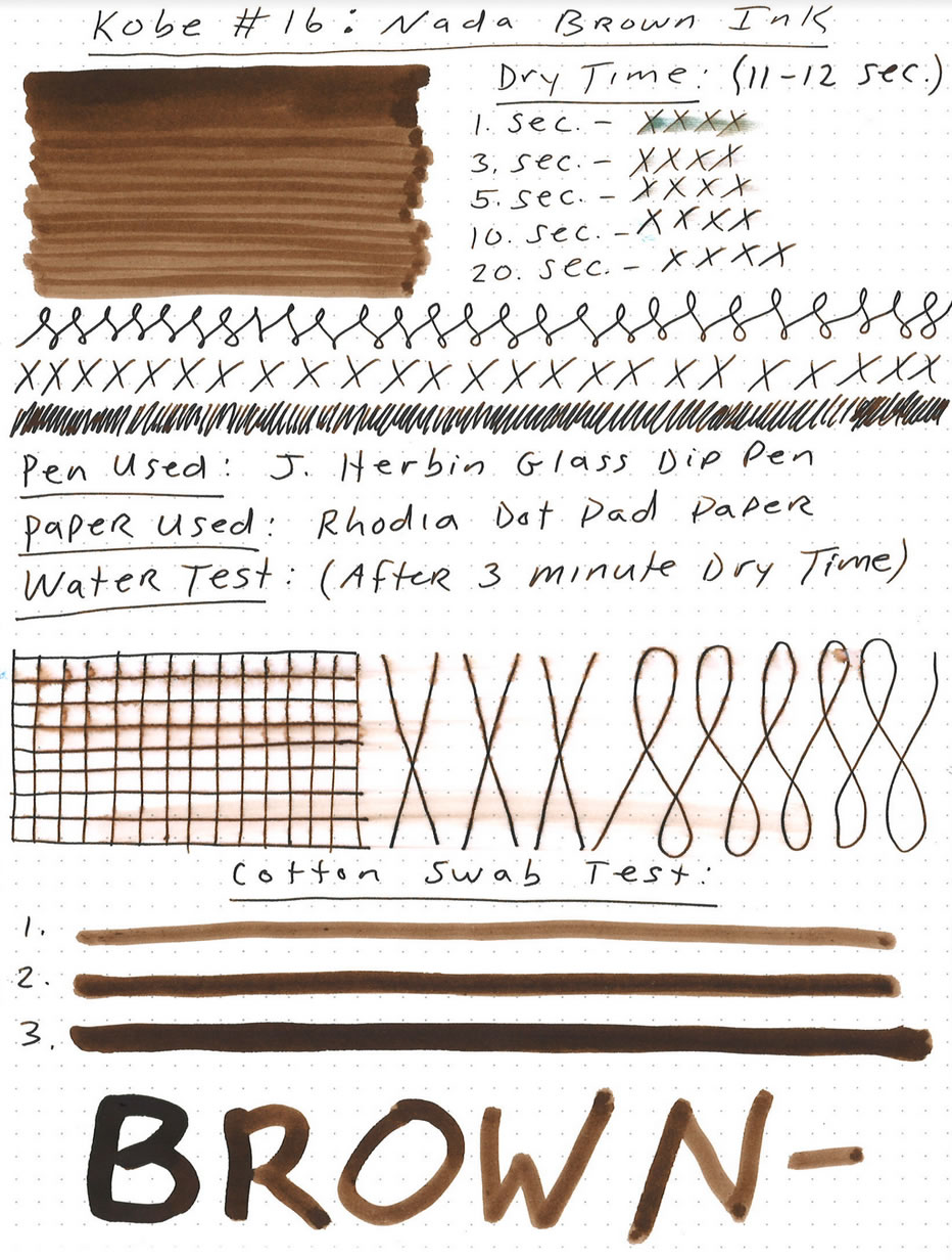 Nagasawa Kobe Nada Brown Ink Review