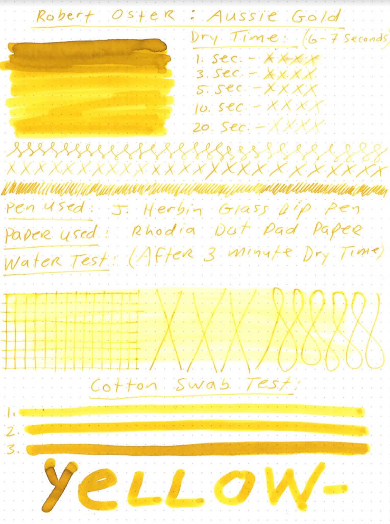 Robert Oster Aussie Gold Ink - Pen Chalet