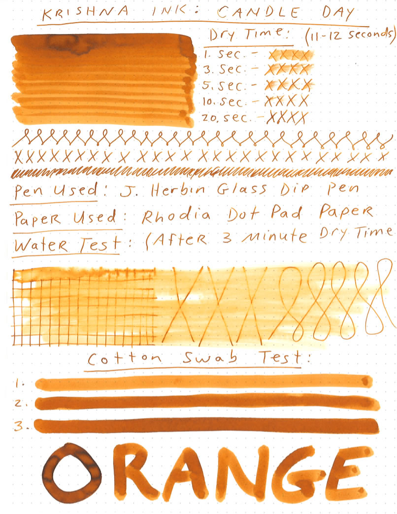 Krishna Candle Day Ink Review