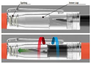 Platinum Procyon Fountain Pen Slip & Seal Mechanism