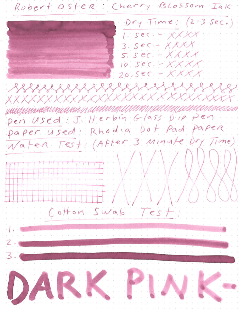 Robert Oster Cherry Blossom Ink Review