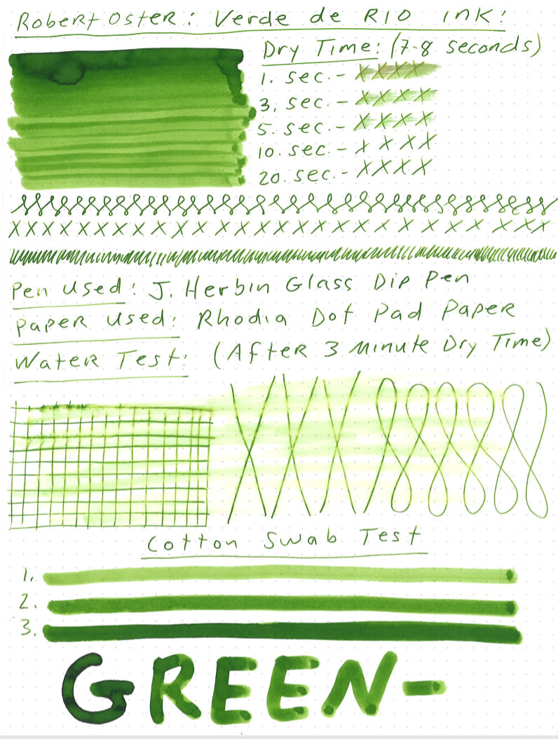 Robert Oster Verde de Rio Ink Review
