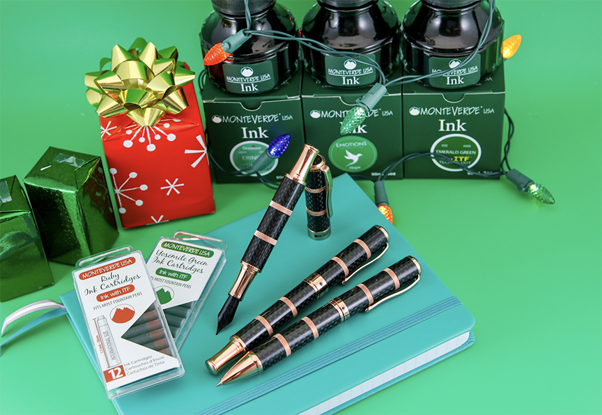 Clear Sailing Giveaway from Pen Chalet and Monteverde features the Regatta Flagship inks and ink cartridges