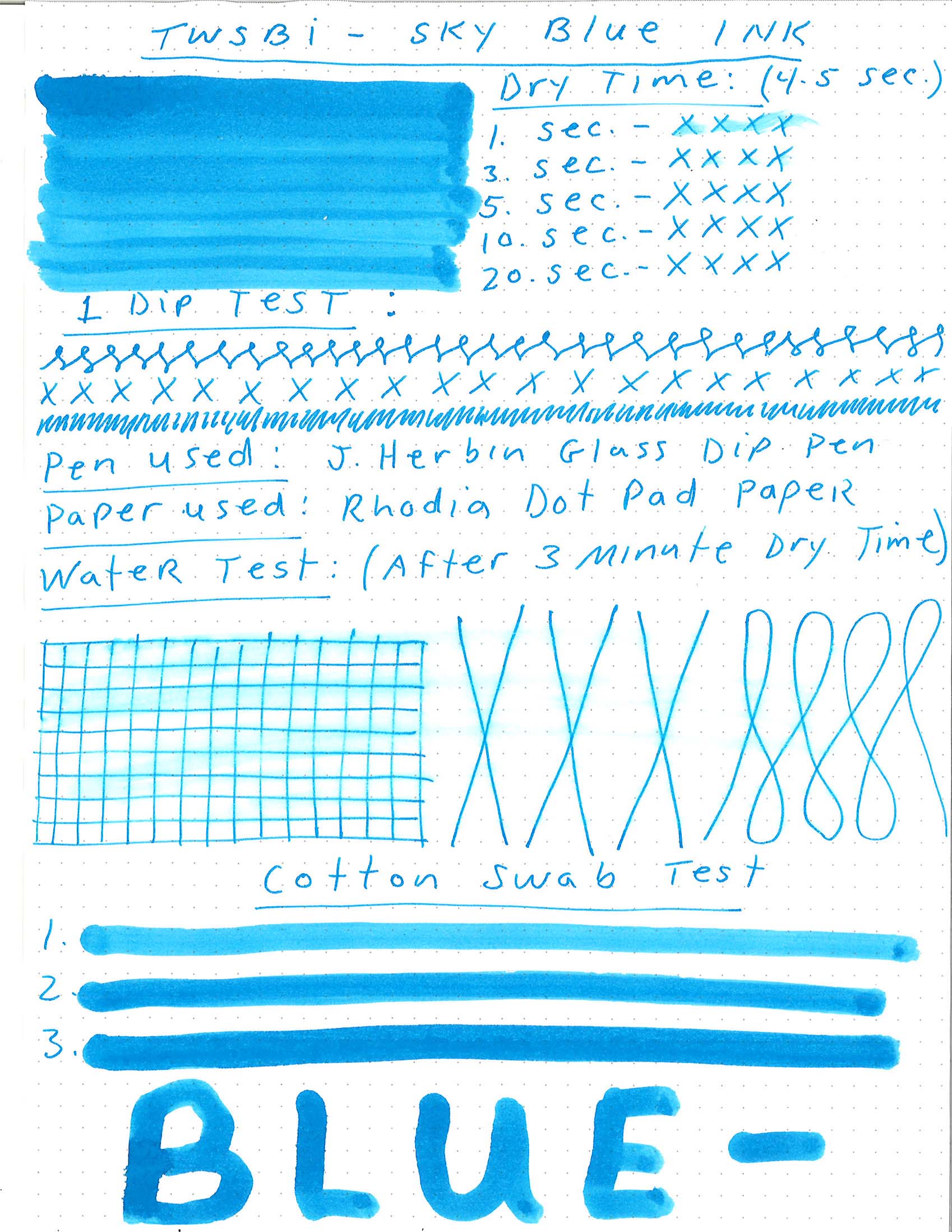 Twsbi 1791 ink series sky blue fountain pen ink from Pen Chalet