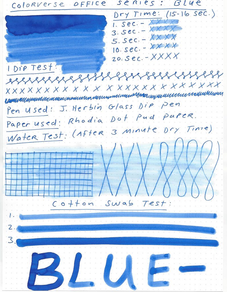 Colorverse Office Series Blue Ink Review