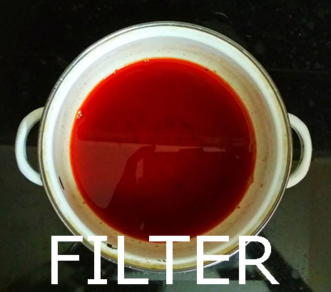 Filter Beet Juice to Make Ink