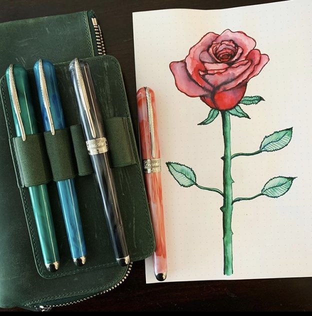 Fountain Pen Tutorial: Draw a Long Stemmed Rose and Make a Mother's Day Quarantine Project