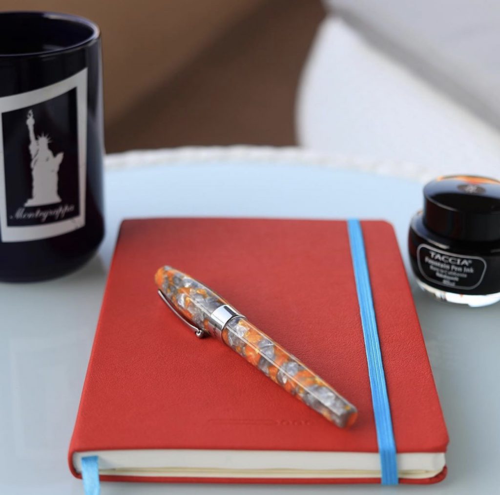 Montegrappa Fortuna Grigio Arancio Fountain Pen Review by PenBoyRoy on Pen Chalet