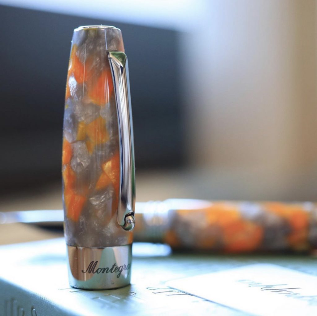 Montegrappa Fortuna Grigio Arancio Fountain Pen Review by PenBoyRoy on Pen Chalet