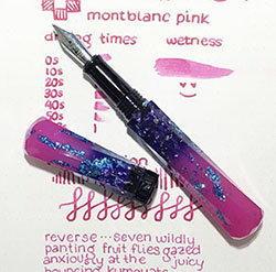 benu grande scepter fountain pen writing sample and review with Gourmet Pens