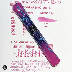 benu grande scepter fountain pen writing sample and review with Gourmet Pens