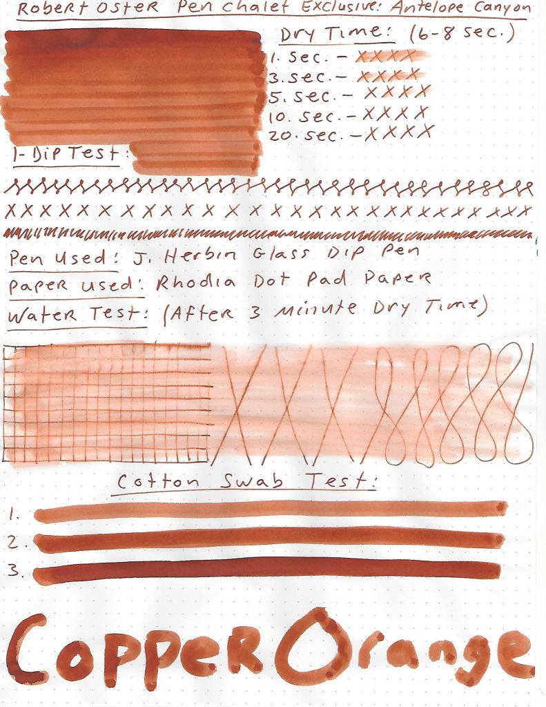 Robert Oster Antelope Canyon ink review