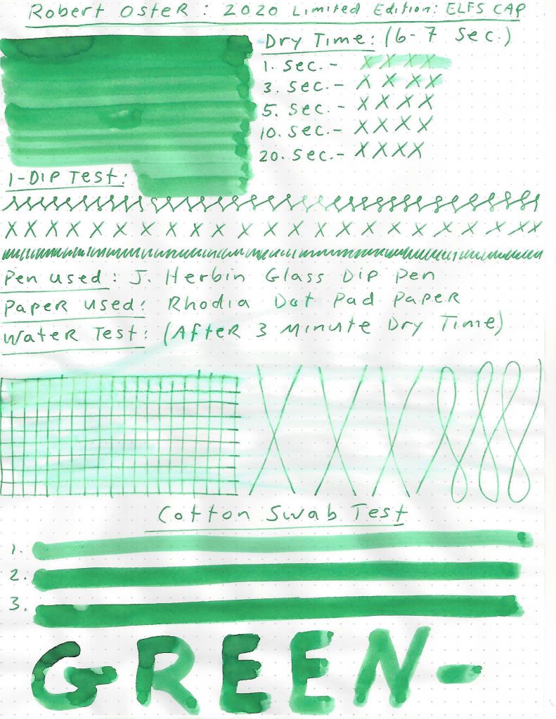 robert Oster elfs cap ink review limited edition holiday ink series