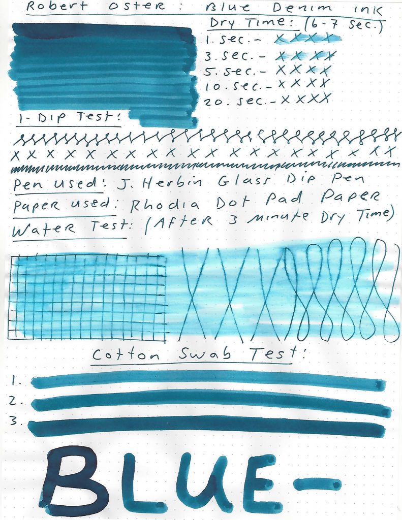robert oster blue denim ink review