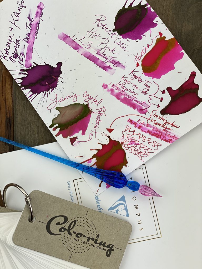 Hot Pink Ink Comparison Is that Ink Actually Hot Pink? Pen Chalet