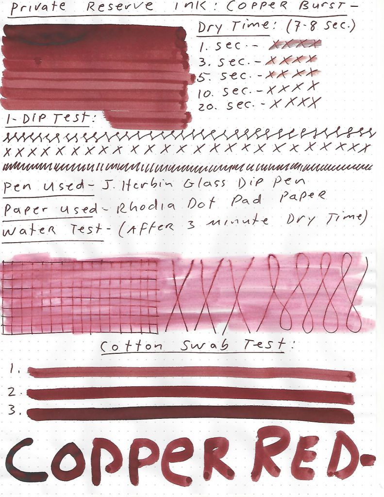 Private Reserve Copper Burst ink