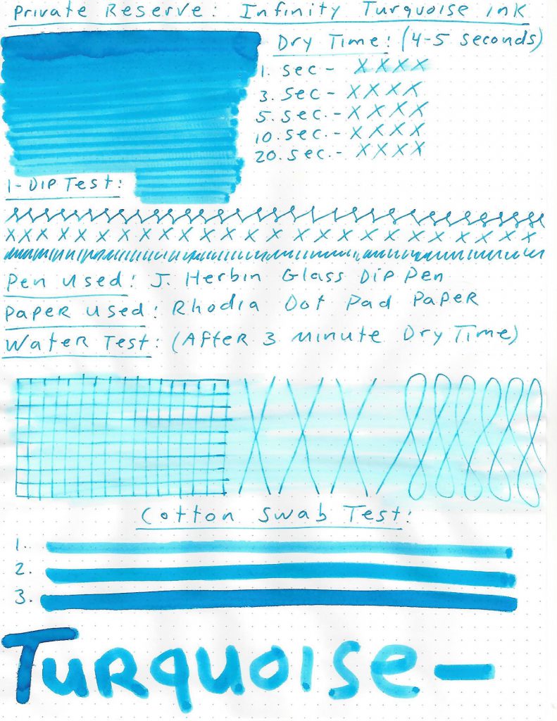 private reserve infinity turquoise ink review