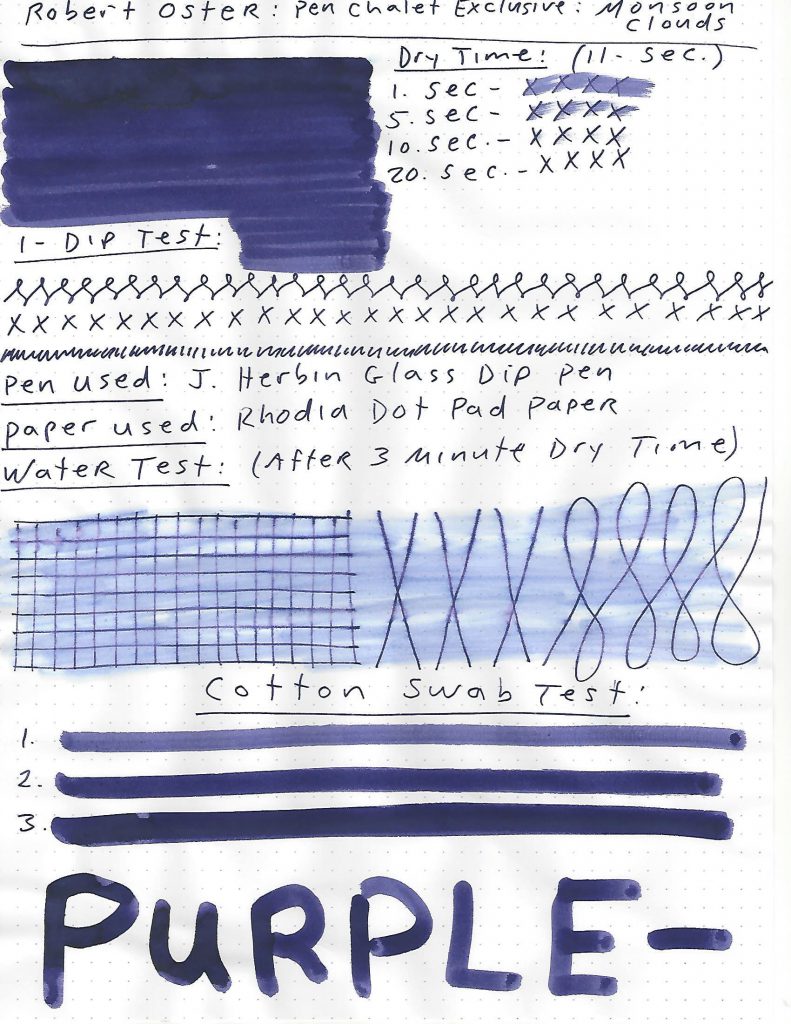 exclusive robert oster monsoon clouds ink review