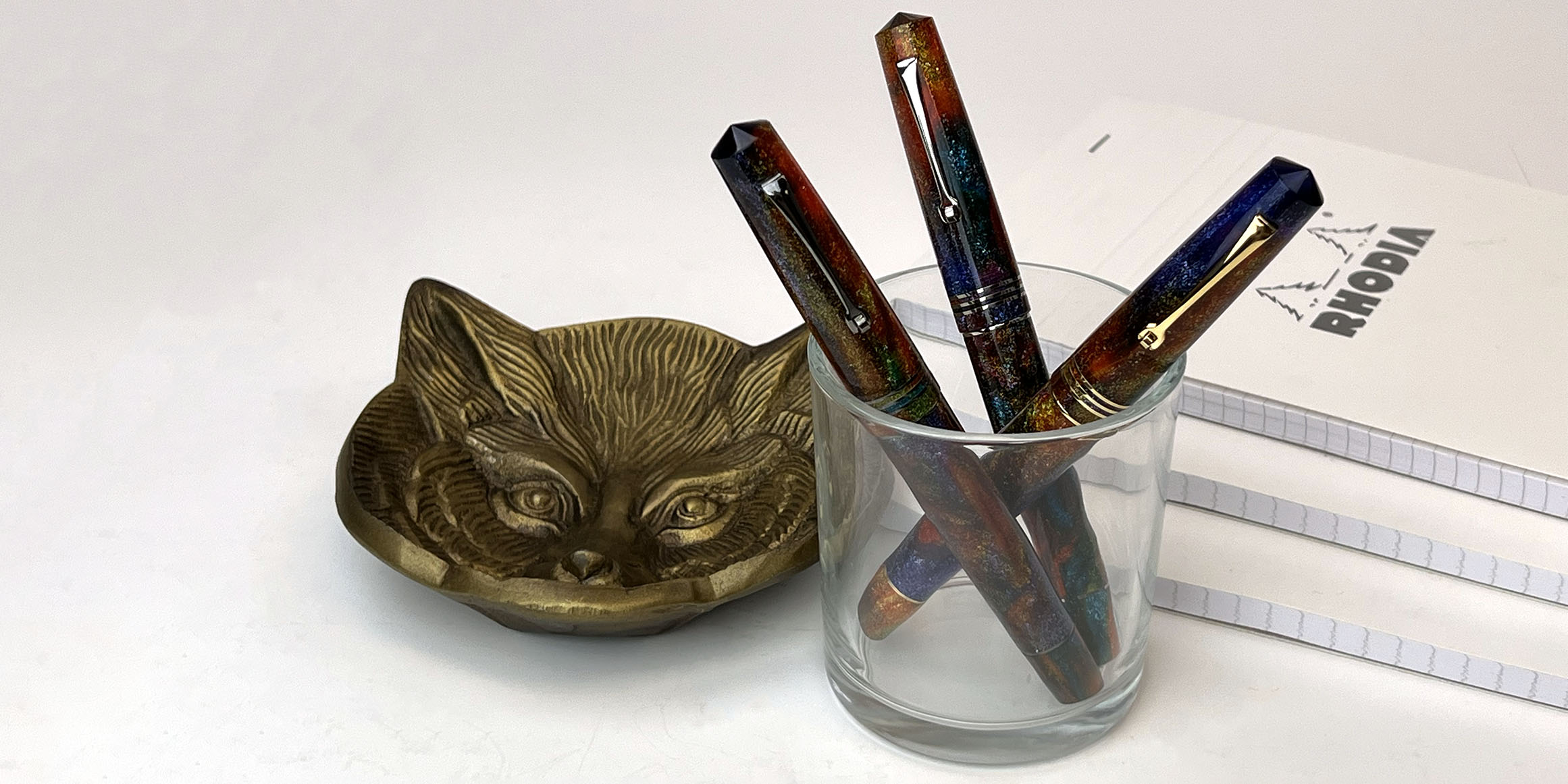 exclusive mz galaxy prime fountain pen in cup Pen Chalet
