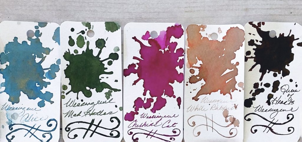 reviewing wearingeul inks, full set of Wearingeul Alice's Adventures in Wonderland inks