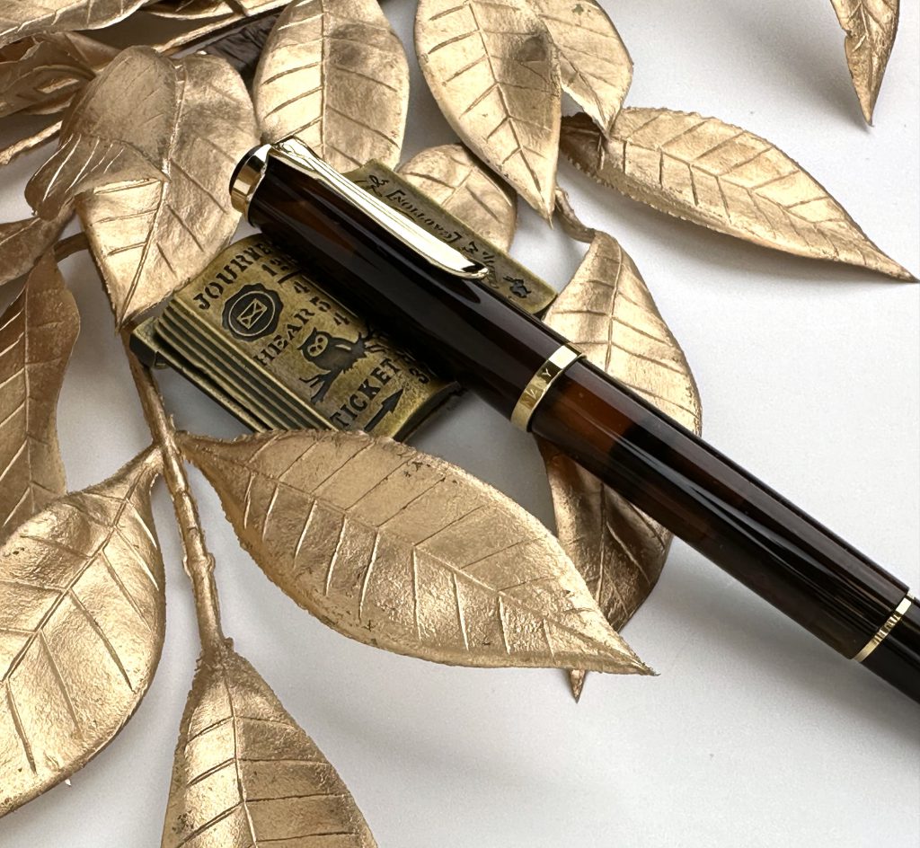 holiday gift guide for pens: robert oster inks, best selling inks for 2022: always a good idea pelikan m200 smoky quartz fountain pen