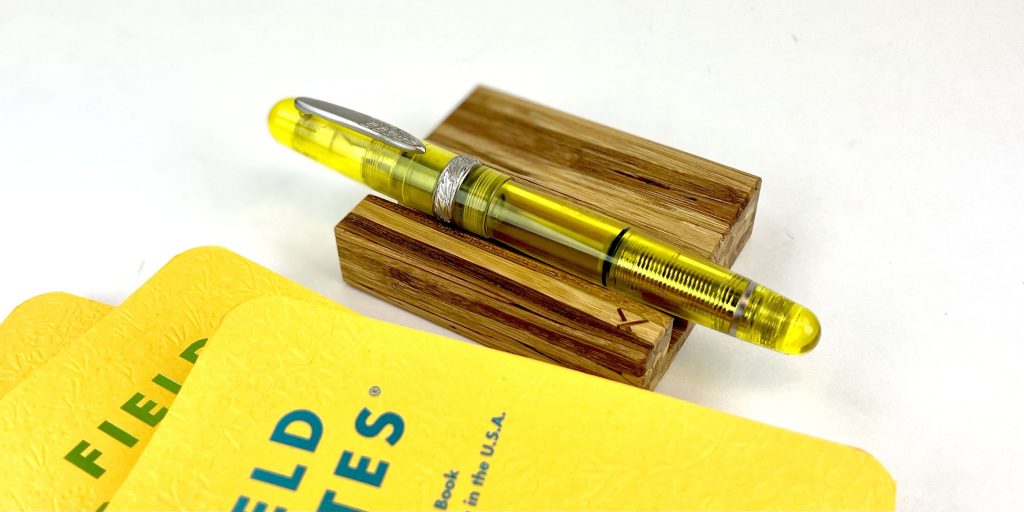 fountain pen collecting based on color psychology, yellow pens for attention and brightness