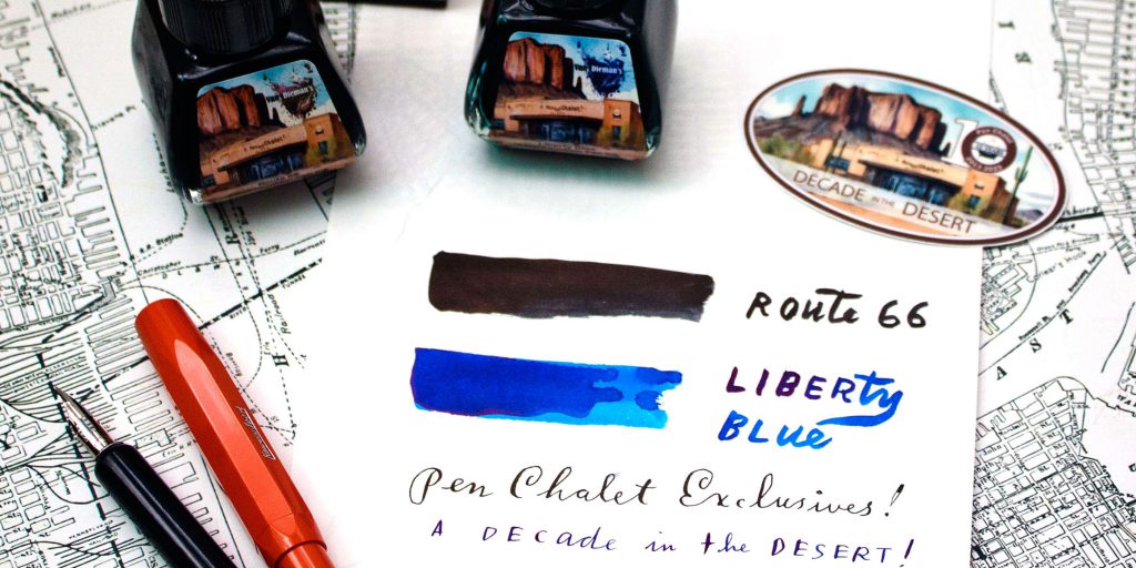 pen chalet exclusive van diemans decade in the desert route 66 ink review ink swatch