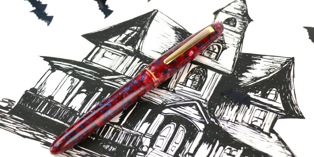 2023 Top 10 Halloween Pens: Esterbrook Estie Scarlet fountain pen runner up for the Haunted Mansion category
