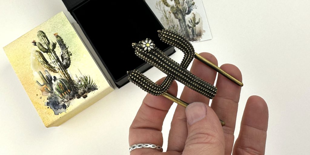 pen chalet pen world magazine feature sepia saguaro cactus page holder