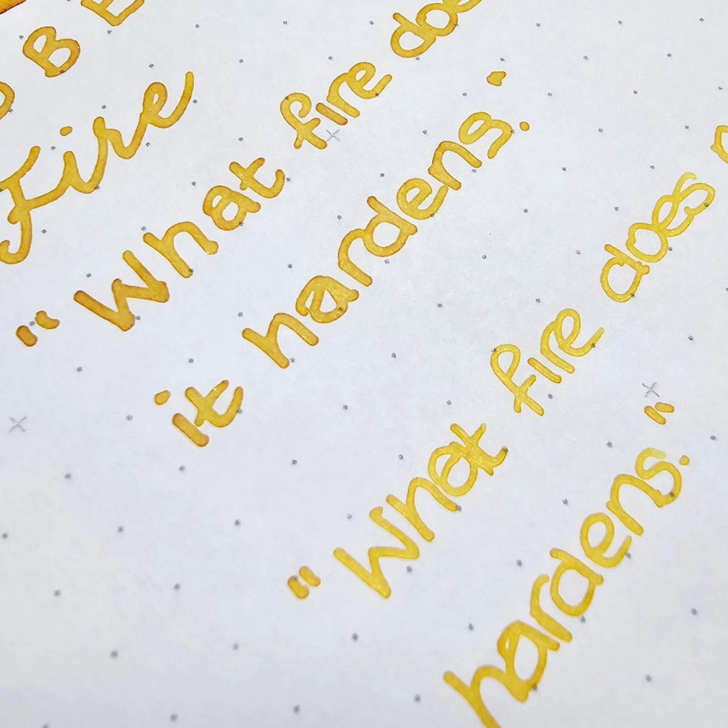 Robert Oster Fire ink writing sample. // Credit: @claire.scribbleswithpens