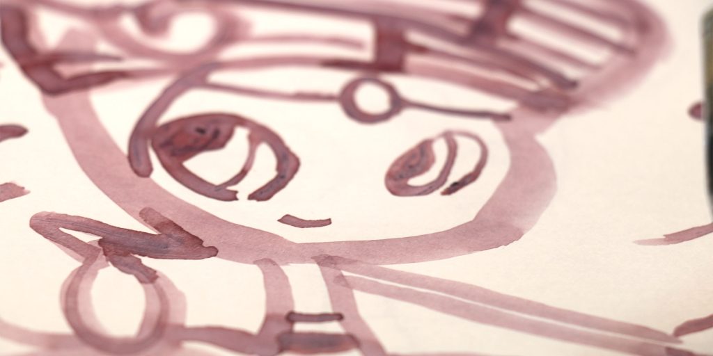 The Van Dieman's Graceful Pirouette fountain pen ink has good shading possibilities.
