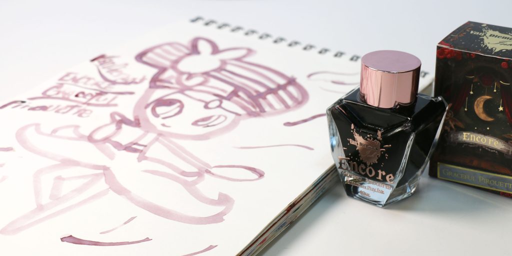Van Dieman's Graceful Pirouette ink is a mauve-grey ink with plenty of shading possibilities that works as an everyday ink.