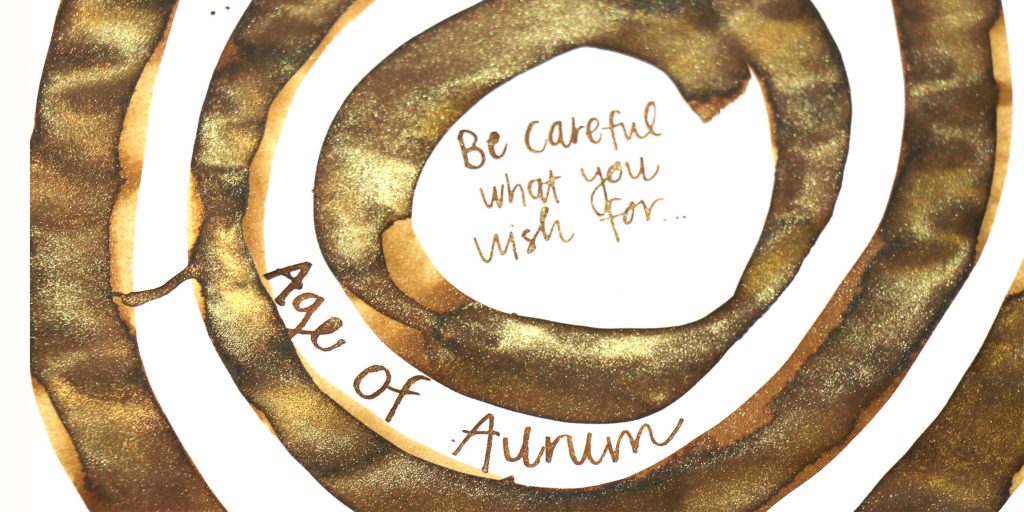 Age of Aurum ink swatch closeup