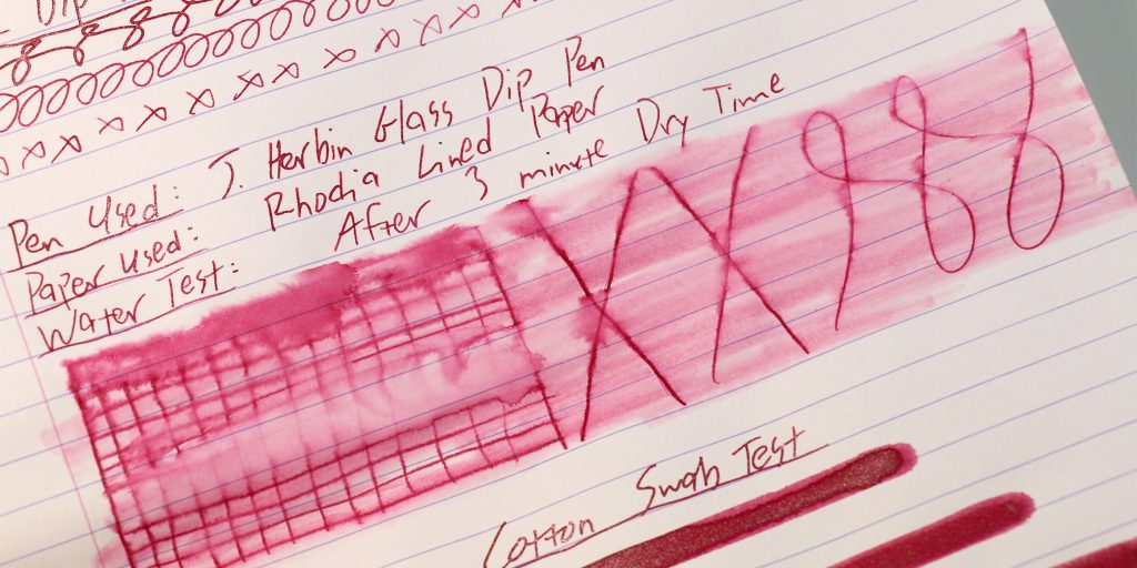 Dominant Industry Apple Blossom Ink review water test.