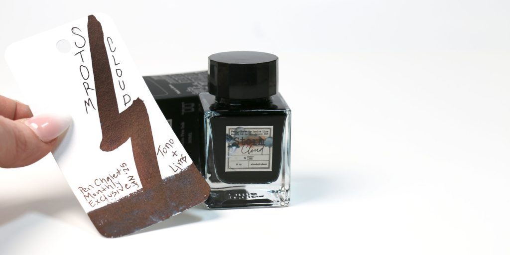 Tono and Lims Storm Cloud ink is a standard ink with a bronze sheen.