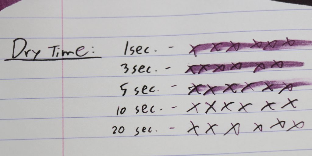 Wearingeul Edward Hyde ink dry time swatch test