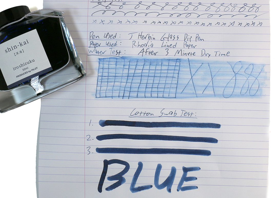 Pilot Iroshizuku Shin-Kai Ink Review: Deep Sea Blue - Pen Chalet