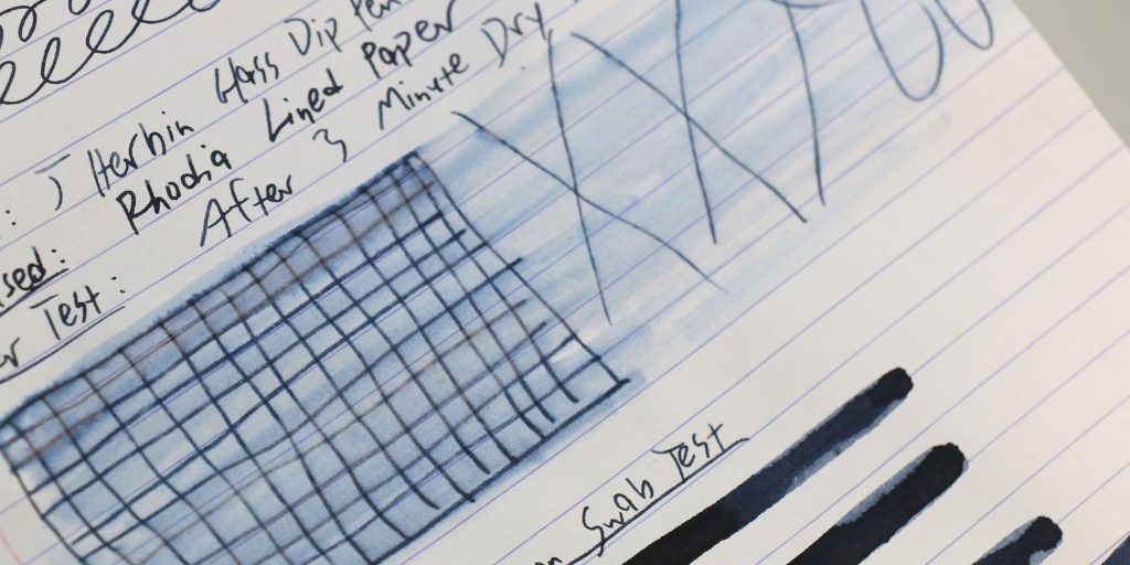 Pelikan Edelstein Tanzanite ink water resistance test results