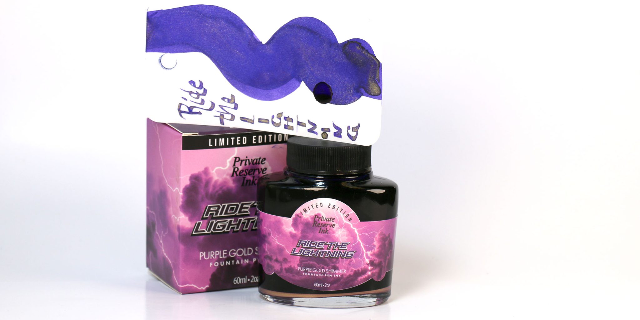 limited edition ride the lightning ink box bottle and ink swatch - Pen ...