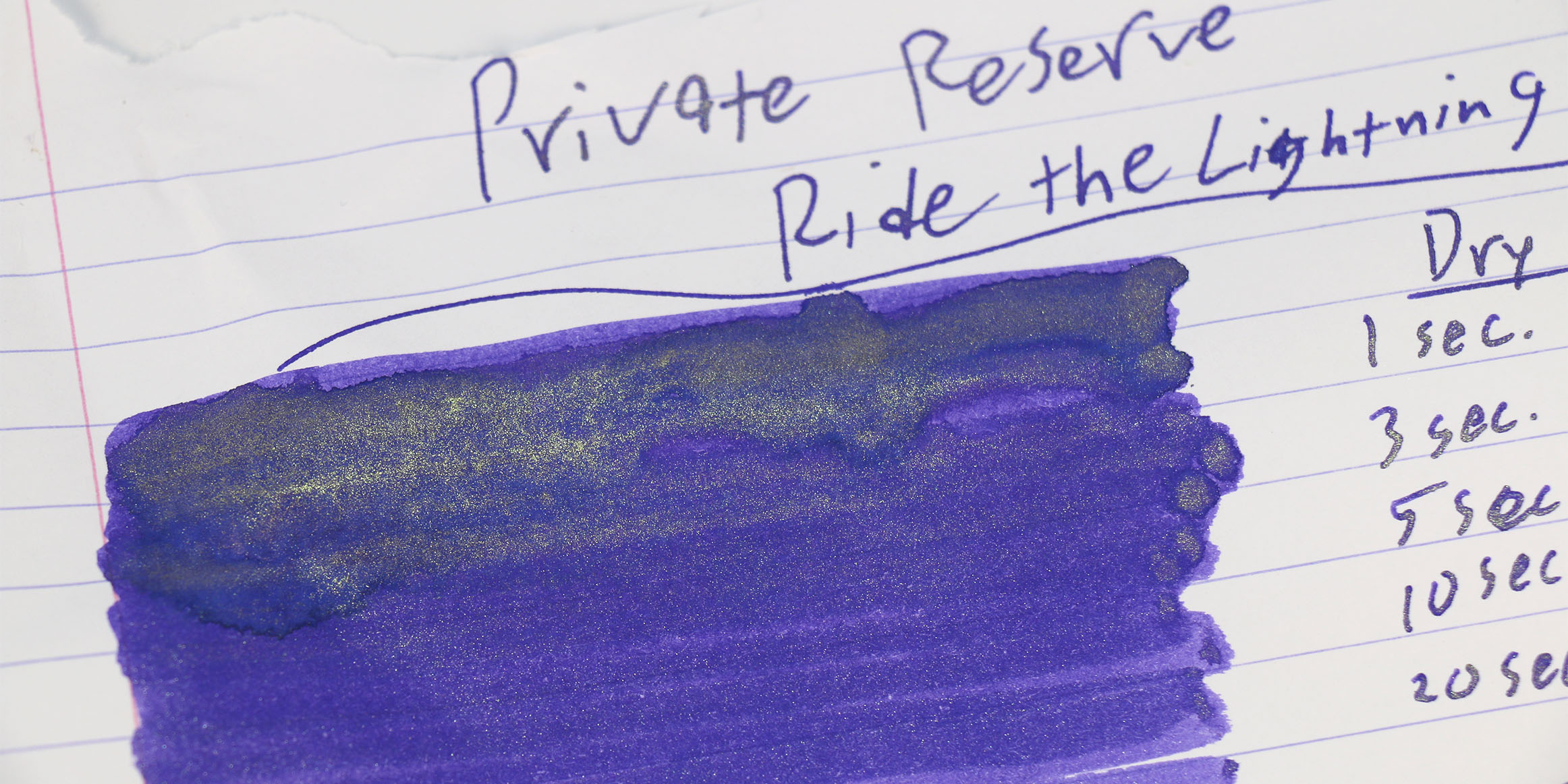 Lightning Drop Ink private reserve ride the lightning ink review cotton swab ink swatch ...