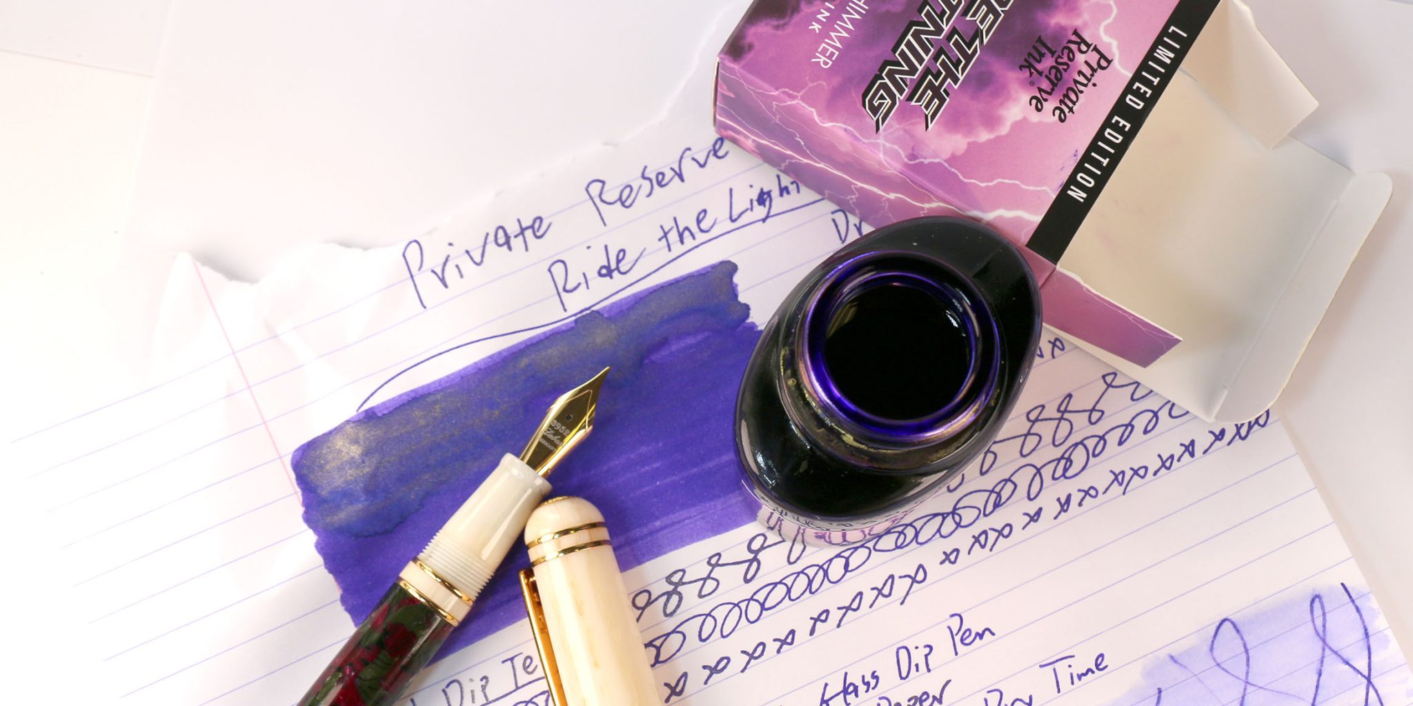 private reserve ride the lightning ink review prepping fountain pen ink ...